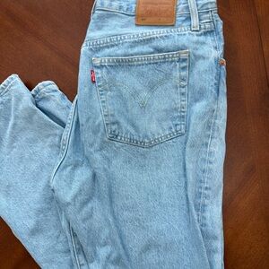 Levi's Women’s 501 Button Fly Blue Straight Jeans